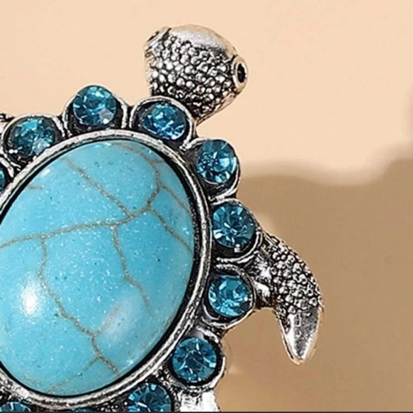 ❤️Turquoise Turtle Ring - Picture 3 of 5
